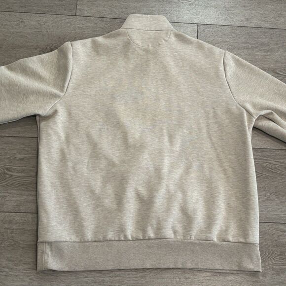 Polo Ralph Lauren Sweater Men XXL Tan Pullover Quarter Zip Sweatshirt Casual - Picture 8 of 8